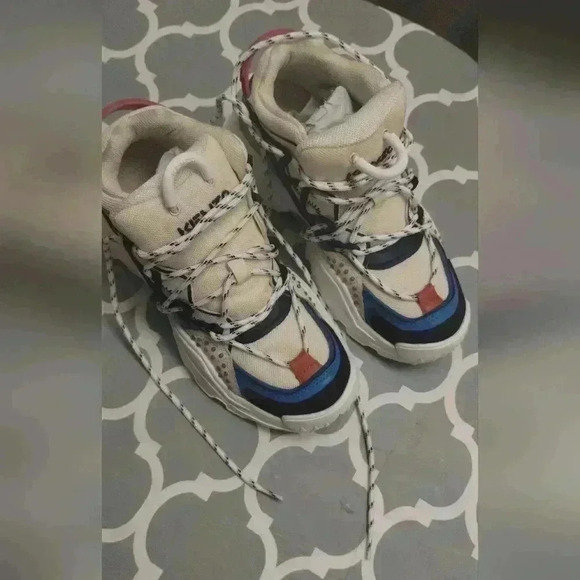 NWB Kenzo panelled-design sneakers FR 36 (US 5) Blue Red - Picture 1 of 5